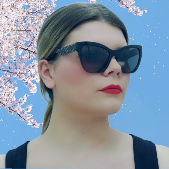 NEW VERSACE Sunglasses 4417U 5358/87 56mm Black-Dark Gray Logo Eyeglasses Unisex - Picture 14 of 14